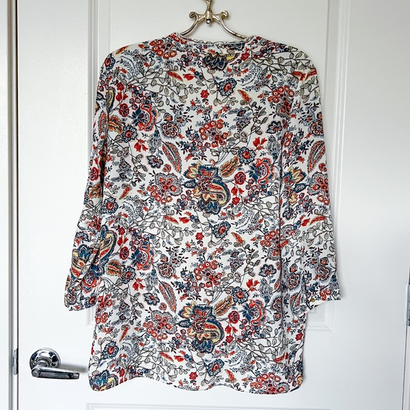 Philosophy Tunic  Multi Print Blouse Size L - Picture 3 of 11